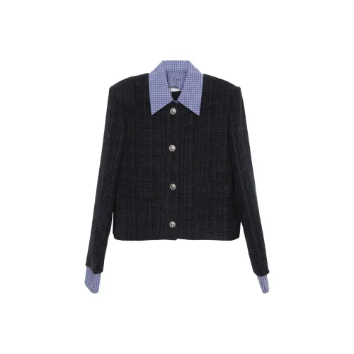 VINMUK Темно-синий женский короткий пальто