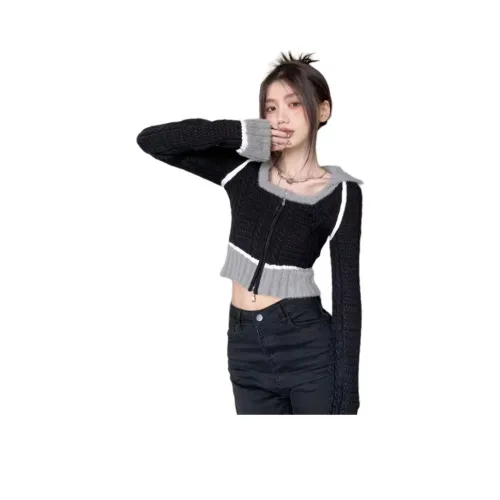 ZVJH Черный Женский Трикотаж