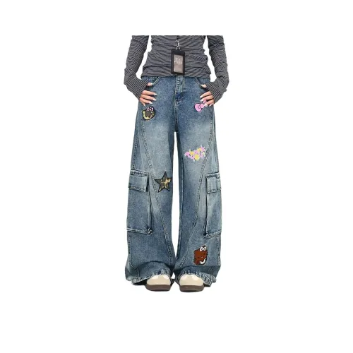 OKPI Blue Unisex Jeans OKPI Синий Унисекс Джинсы