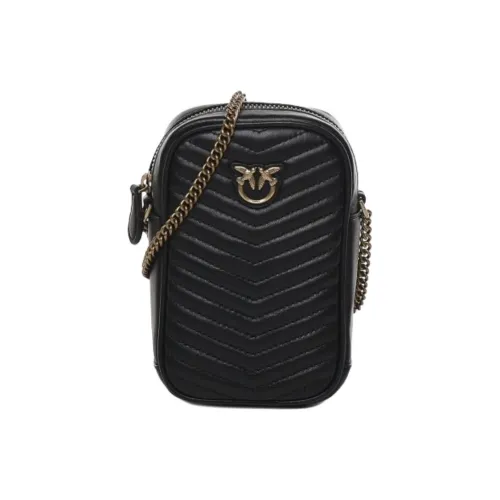 PINKO Chevron Коровья кожа Сумка через плечо Женская Черная