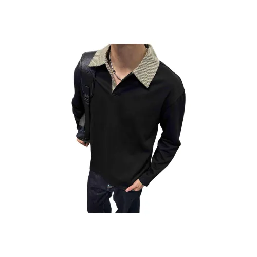 NEVER RULE Черное Унисекс Поло