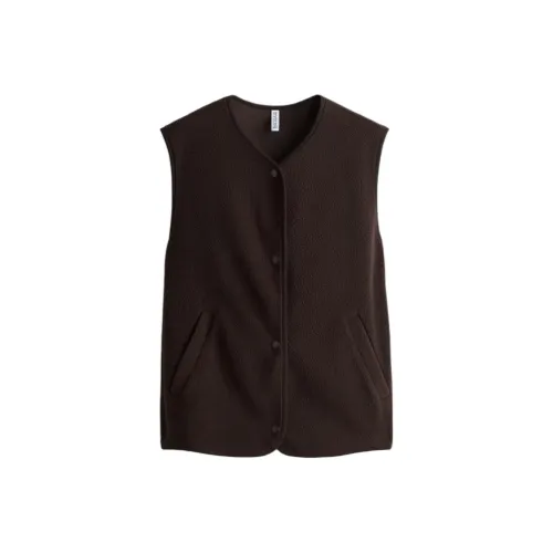 H M Темно-коричневые женские майки