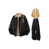 Чёрная+Жёлтый Рубашка+Чёрные Штаны