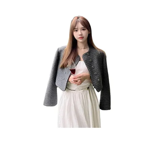 AHRTB Серый Женский Короткий Пальто