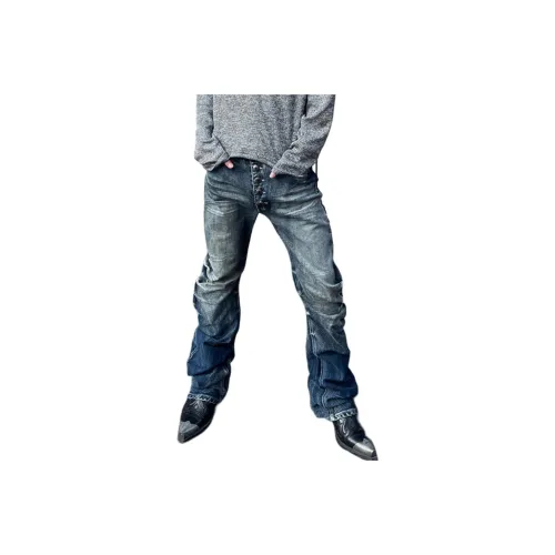 DEMAVIE Винтажные синие унисекс джинсы