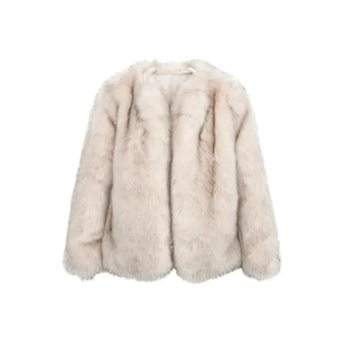 QIAOMONVHAI Абрикос Женские Меховые изделия