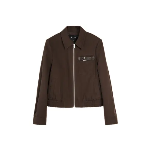 ELLE Темно-коричневые женские куртки