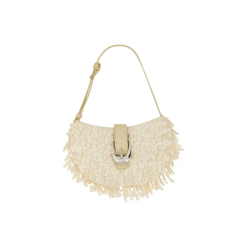 Staud Стеклянные бусины Полумесяц Сумка на плечо Женская Белая