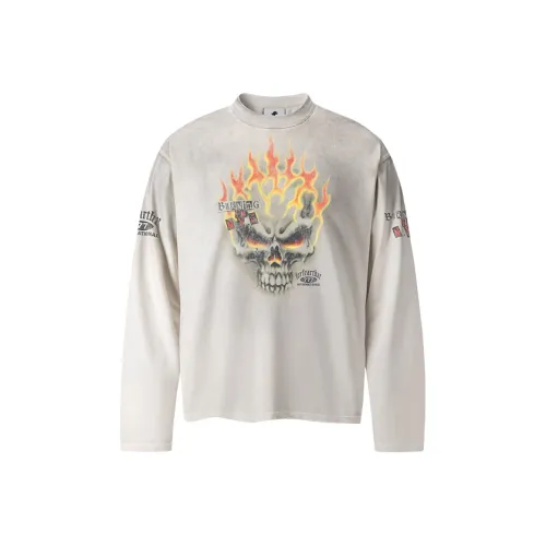 FOR FEAR THAT Дымчатый Белый Унисекс T-рубашки