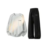 Серый Белый Комплекты Одежды [Серый Белый + Черный]