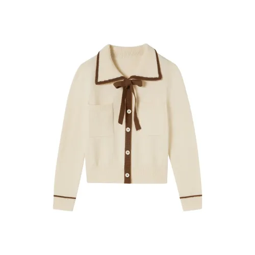 XIANGYING Цапельно-белый Женский Трикотаж