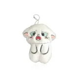 Украшение "Плачущая кошка" - белое