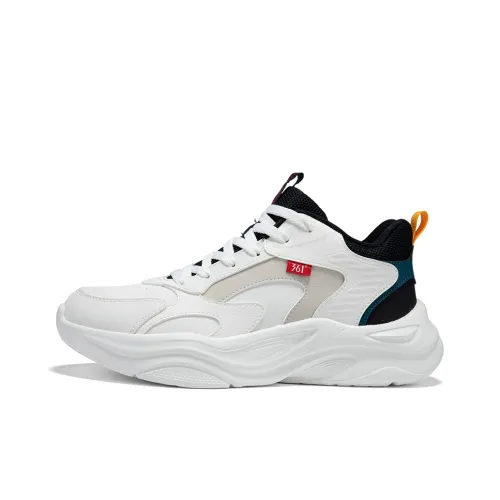 361° Толстая подошва кроссовки мужские белое перо черный обсидиан