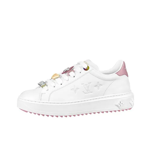 LOUIS VUITTON Time Out Low Топ Кроссовки для скейтбординга Женские Белые Розовые