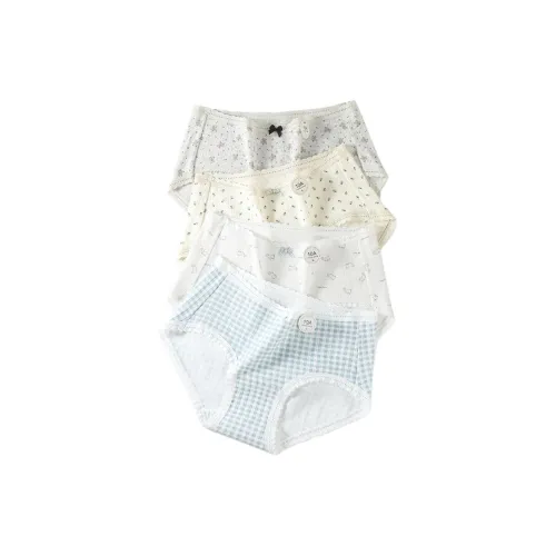 LANMOU [Корейский стиль Свежий 10A Антибактериальный] 1 упаковка каждого цвета OF 4 Женские трусики-бикини