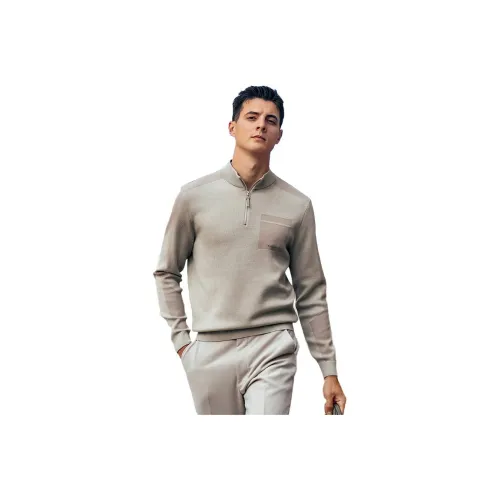 Mr.Bu PEA Серый Зеленый Мужские Свитера