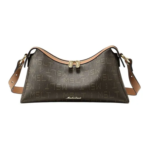 MashaLanti PVC с синтетической кожей сумка через плечо стандартная женская кофейно-чайный коричневый