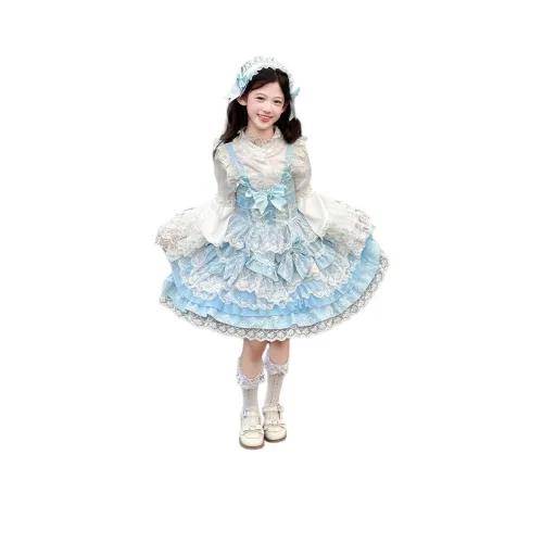 Giyu Синий Набор с Подюбником Школьный Комплект с Юбкой