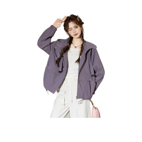 FAWENXIANGZI Фиолетовый Женские Куртки