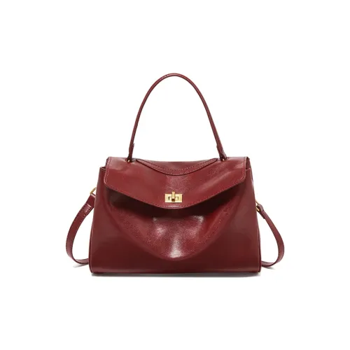 Narandu Коровья кожа с синтетической кожей сумка стандартная женская полночный черный вишневый красный