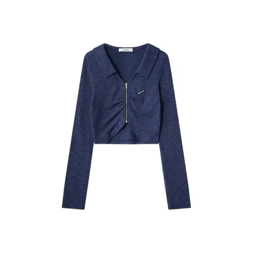 ZVJH Синий Женский Трикотаж