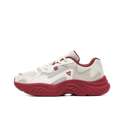 PEAK Повседневная обувь Низкий топ Холщовый Белый Красный Мужской