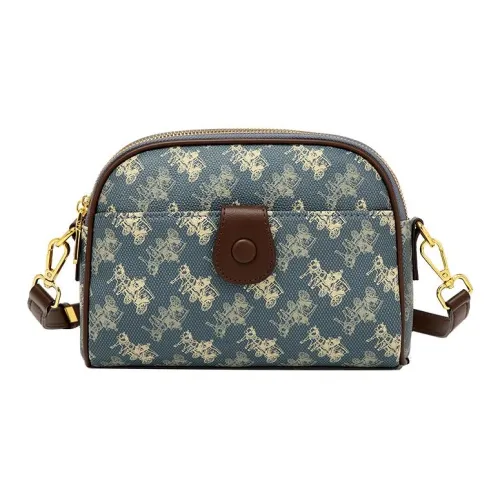 OUBOTE Сумка через плечо из коровьей кожи стандартная женская синяя