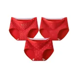 Счастливый Рябь + Цветочный Красный Полоса + Сердце Красный Принт