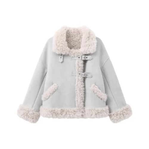 KKX Светло-синие женские бархатные куртки