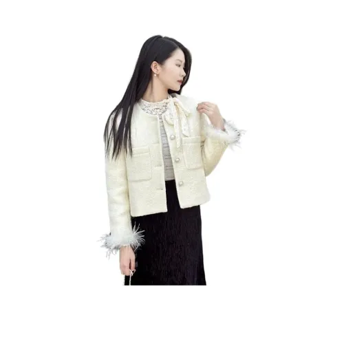 ЮЙЧЖАОЛИНЬ Ecru Женское короткое пальто