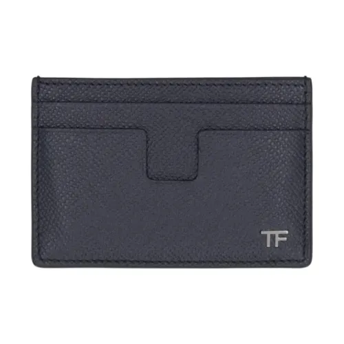 TOM FORD Men's Blue Calfskin Card Holder