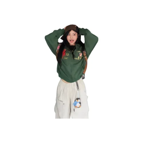 BIXING Зеленый Унисекс Свитшоты