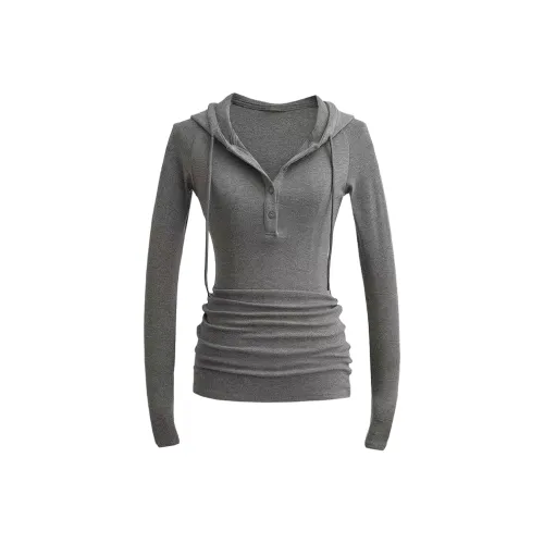 Wang Leshi Серые Женские T-рубашки