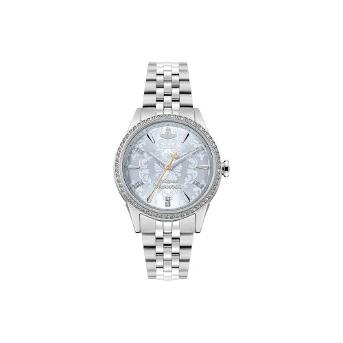 Vivienne Westwood часы на запястье Кварцевый механизм Ремешок из нержавеющей стали 32 мм Серебристый циферблат Женские часы