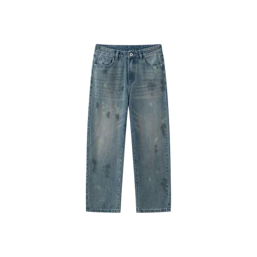 HKRXEC Аэрозольное окрашивание Синий Мужские Джинсы