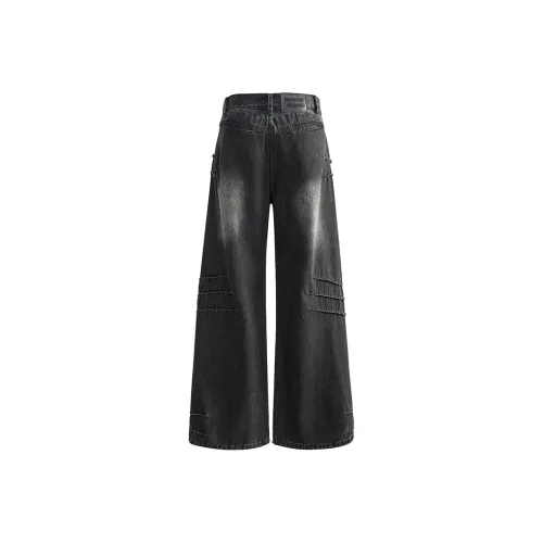 SONGS ALONG Джинсы Унисекс Черный Серый