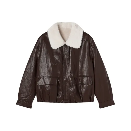 XIANGYING Кожа Куртка Женская