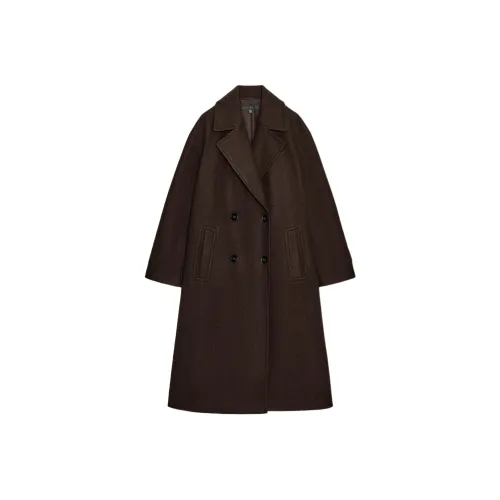 ZARA Коричневый Женский Пальто