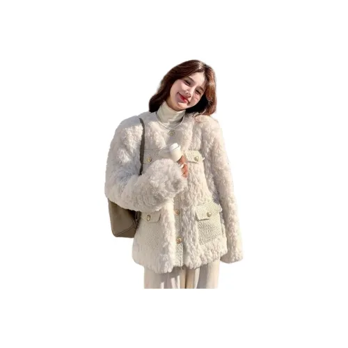 ЮЙЧЖАОЛИНЬ Ecru Женское короткое пальто