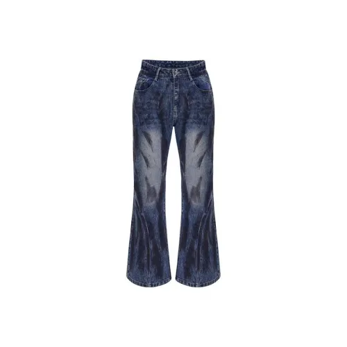 CAT'S PAW Синий Унисекс Джинсы