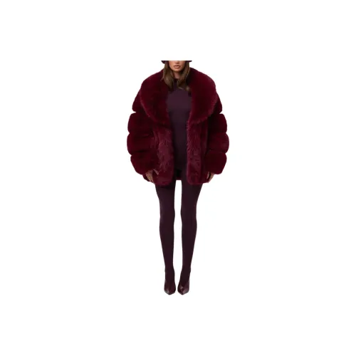 NAKED WARDROBE Бургунди Женское Пальто