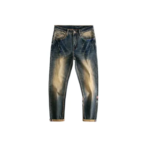 BANKONGSHAN Синий Унисекс Джинсы