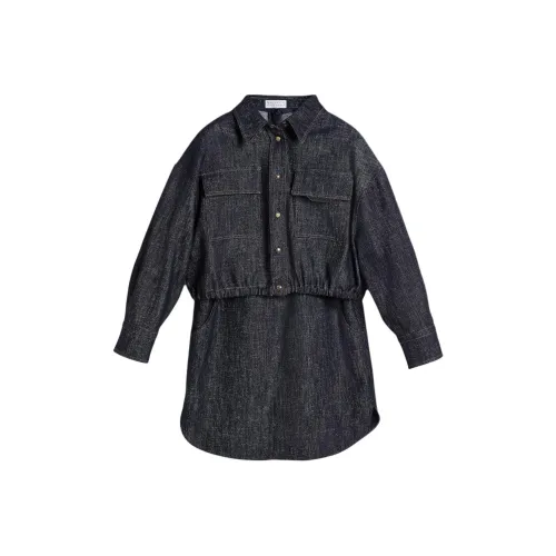 BRUNELLO CUCINELLI Темно-синий Kids Платья