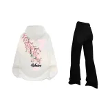 Белый топ+черные брюки