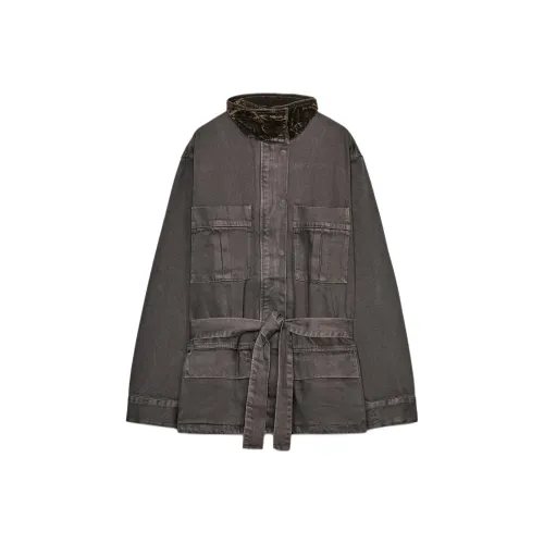 ZARA Коричневый Женский Куртки