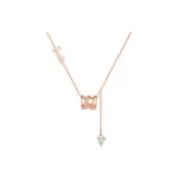 Розовое золото - Счастливый кулон на тонкой цепочке