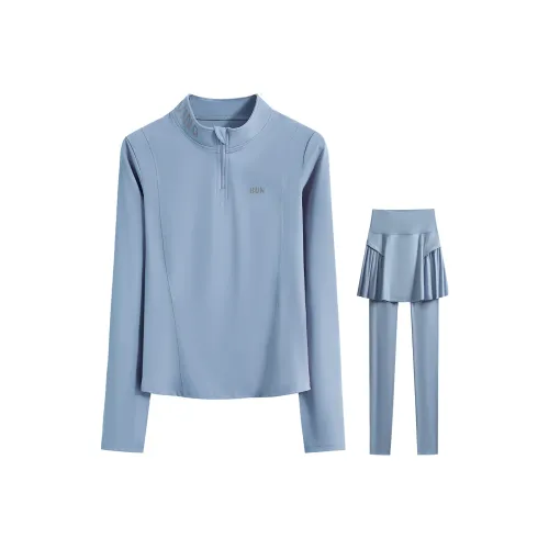 Йога Комплект Женские Теннис Бадминтон Джерси HIGH RISE Шорты-юбка Анти-Вспышка Утягивающие Спортивные Одежда для Соревнований Тренировочный Костюм