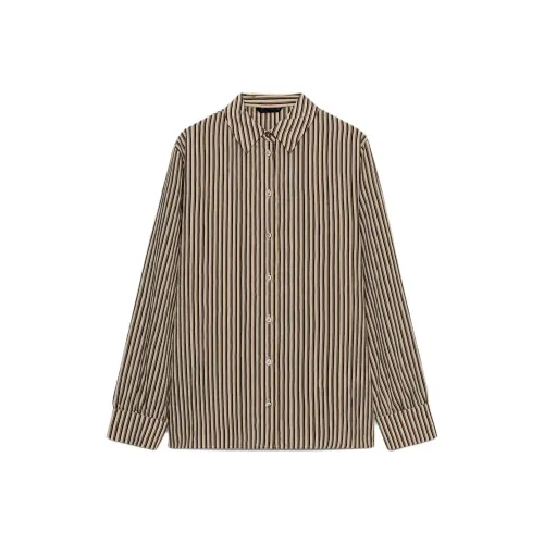 ZARA Светло-бежевые Желтые Хаки Женские Рубашки