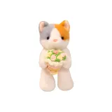 Цветочный дизайн, кошка, букет, позиционирование стиля