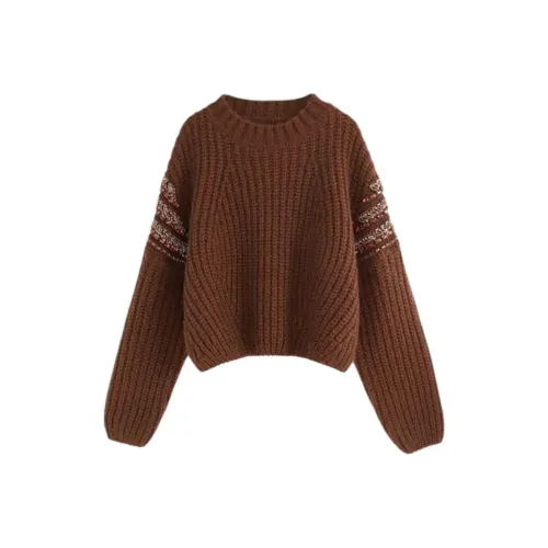 ZVJH Кофе Женские Трикотаж